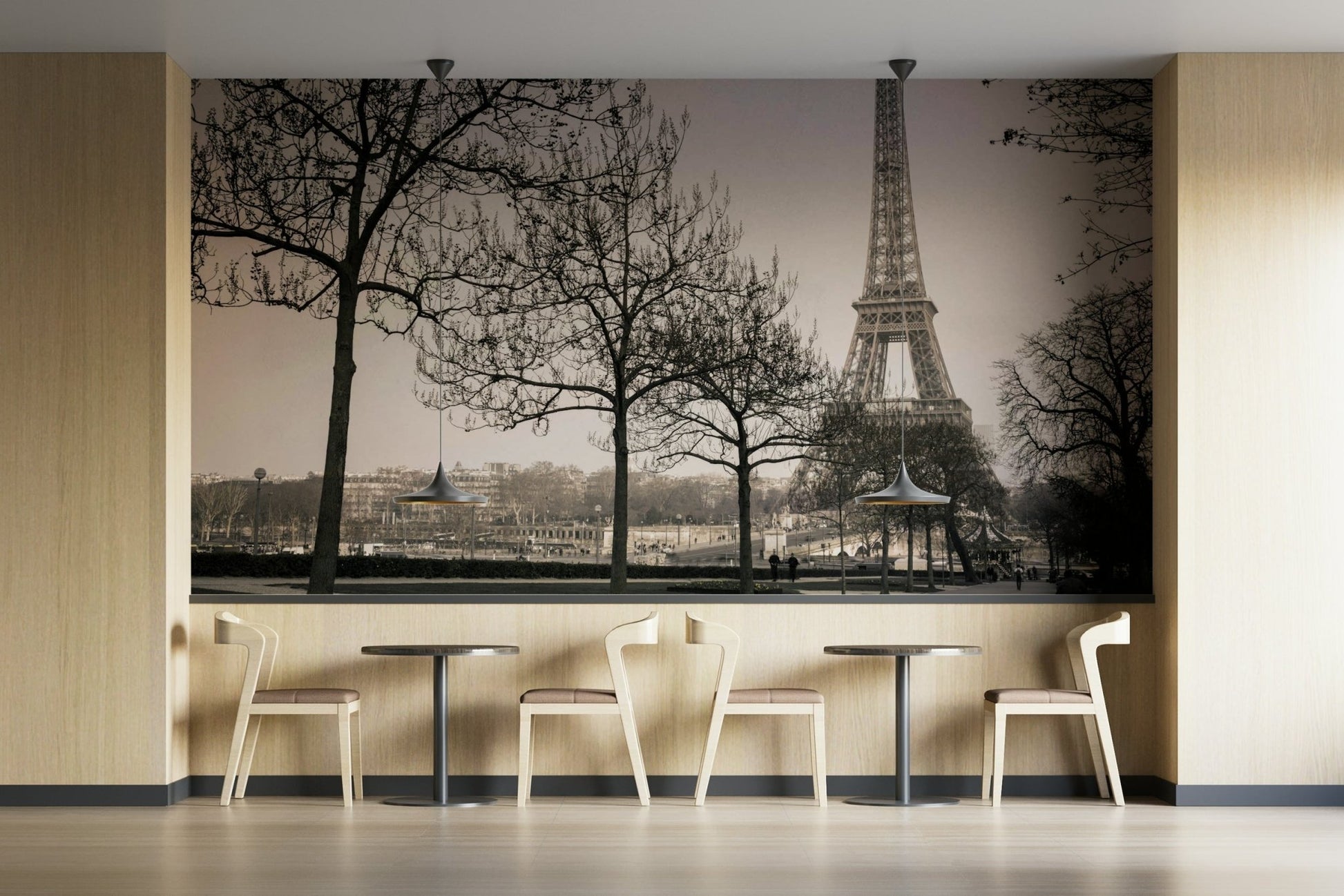 Ideal wallpaper for creating a cozy, Parisian-inspired space

