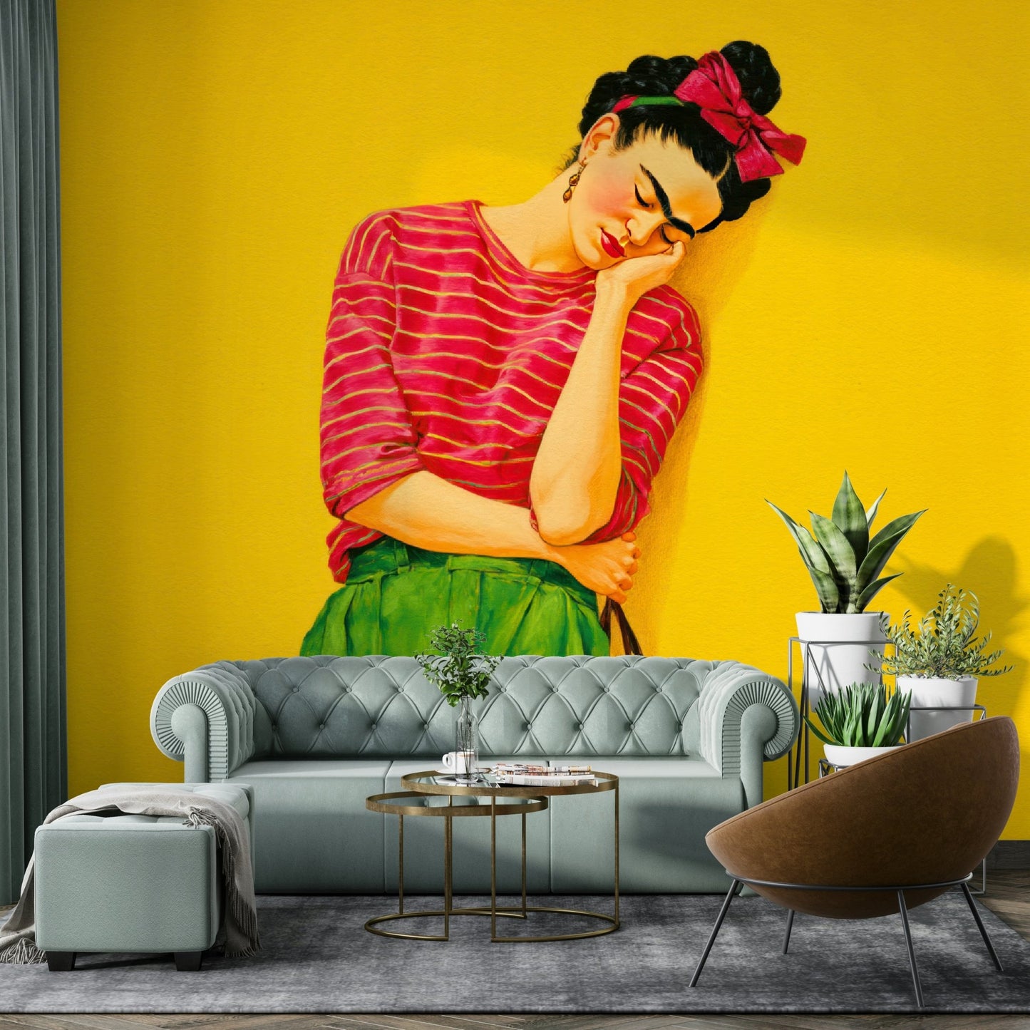 Tranquil room with Echoes of Summer wall design

