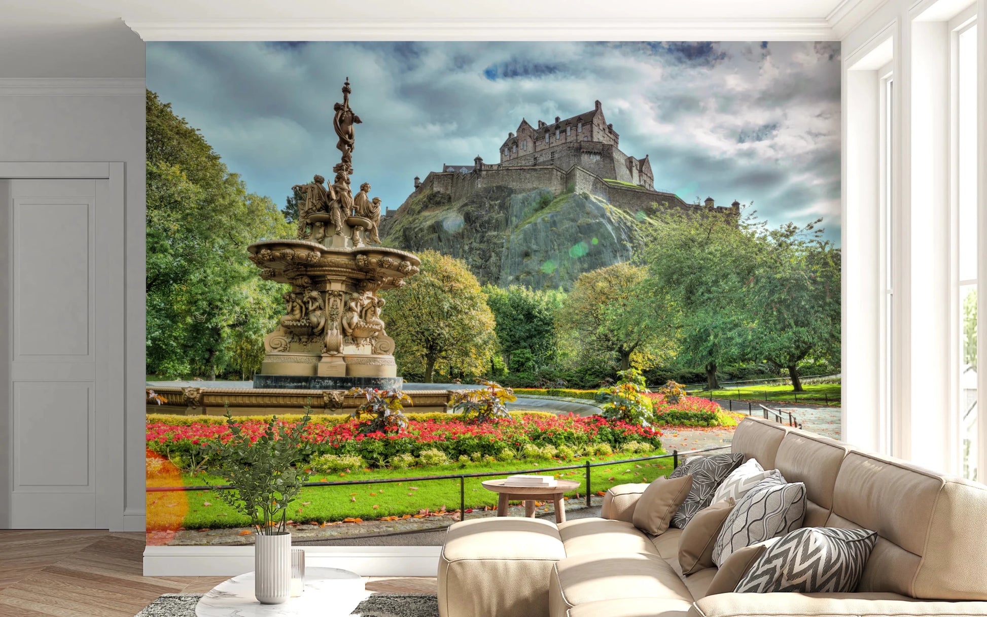 Edinburgh Castle View Wall Mural