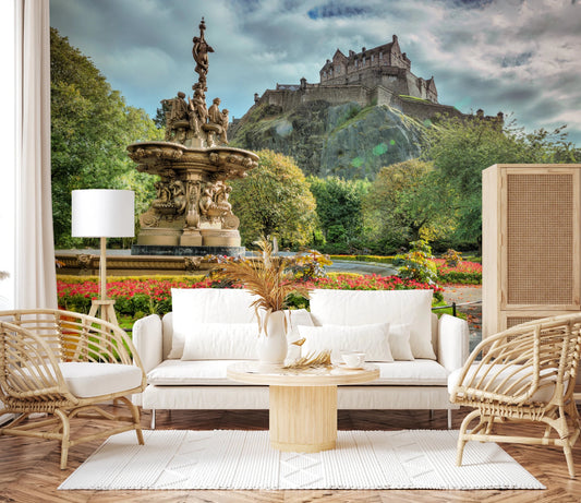 Edinburgh Castle View Wall Mural