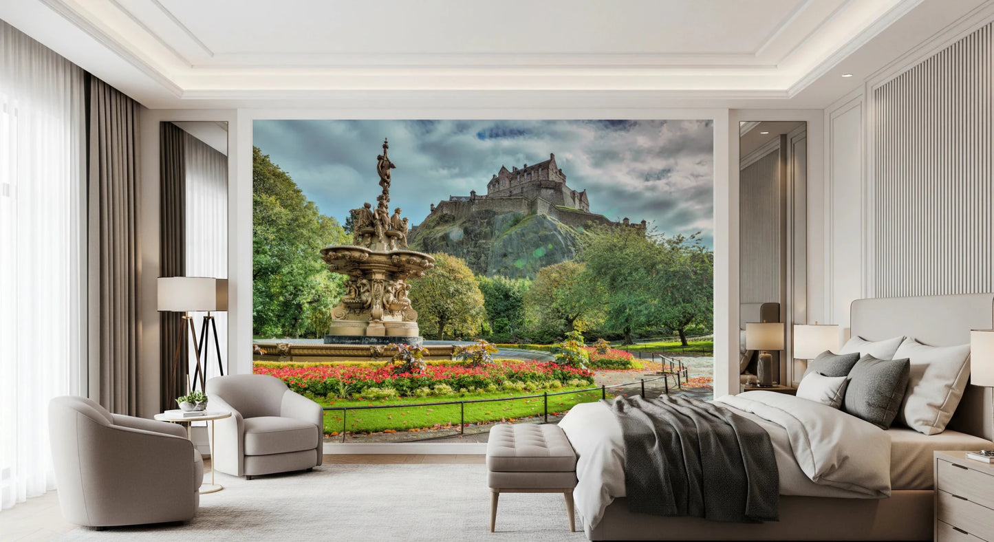 Edinburgh Castle View Wall Mural