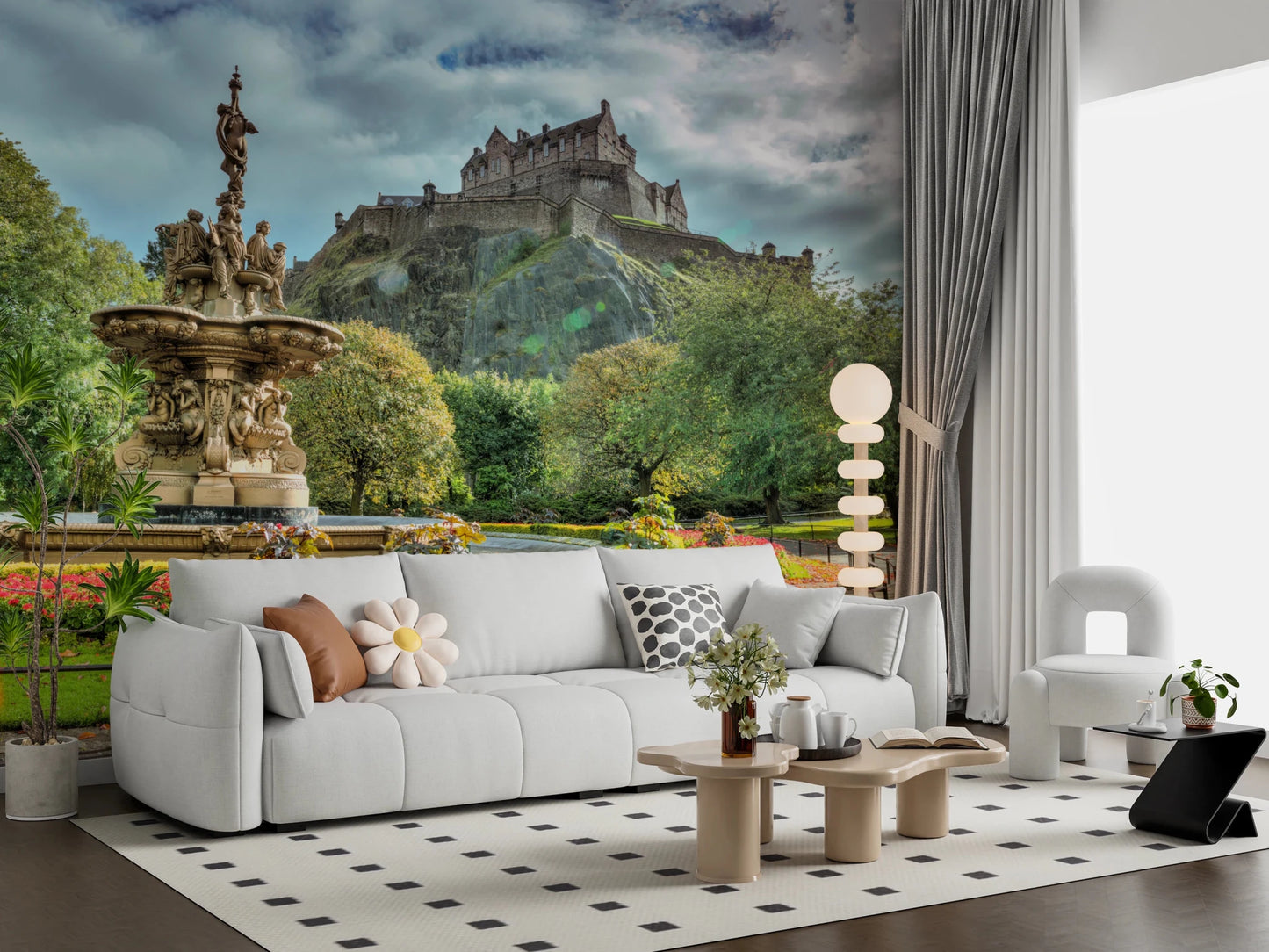 Edinburgh Castle View Wall Mural