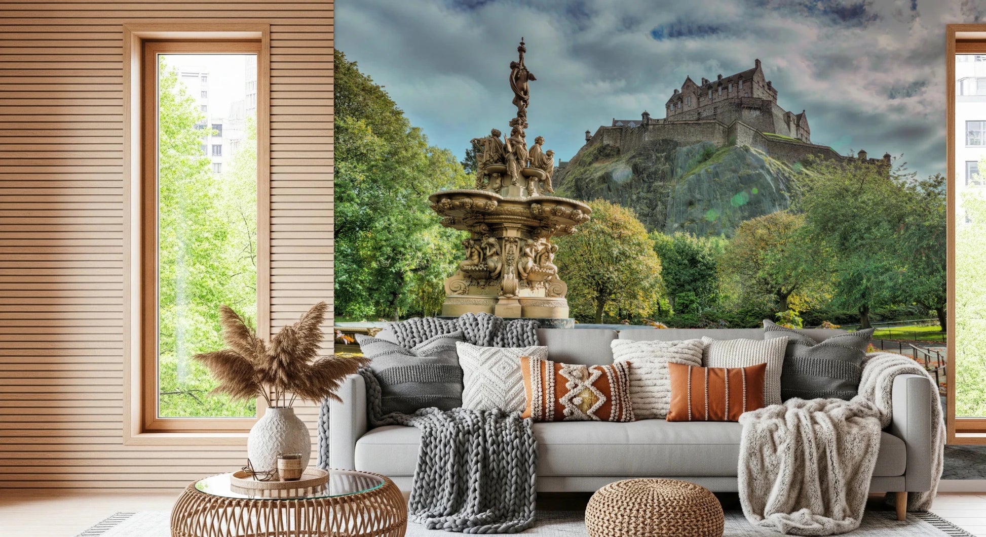 Edinburgh Castle View Wall Mural