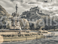 Picturesque Castle Vista heritage wallpaper for study room
