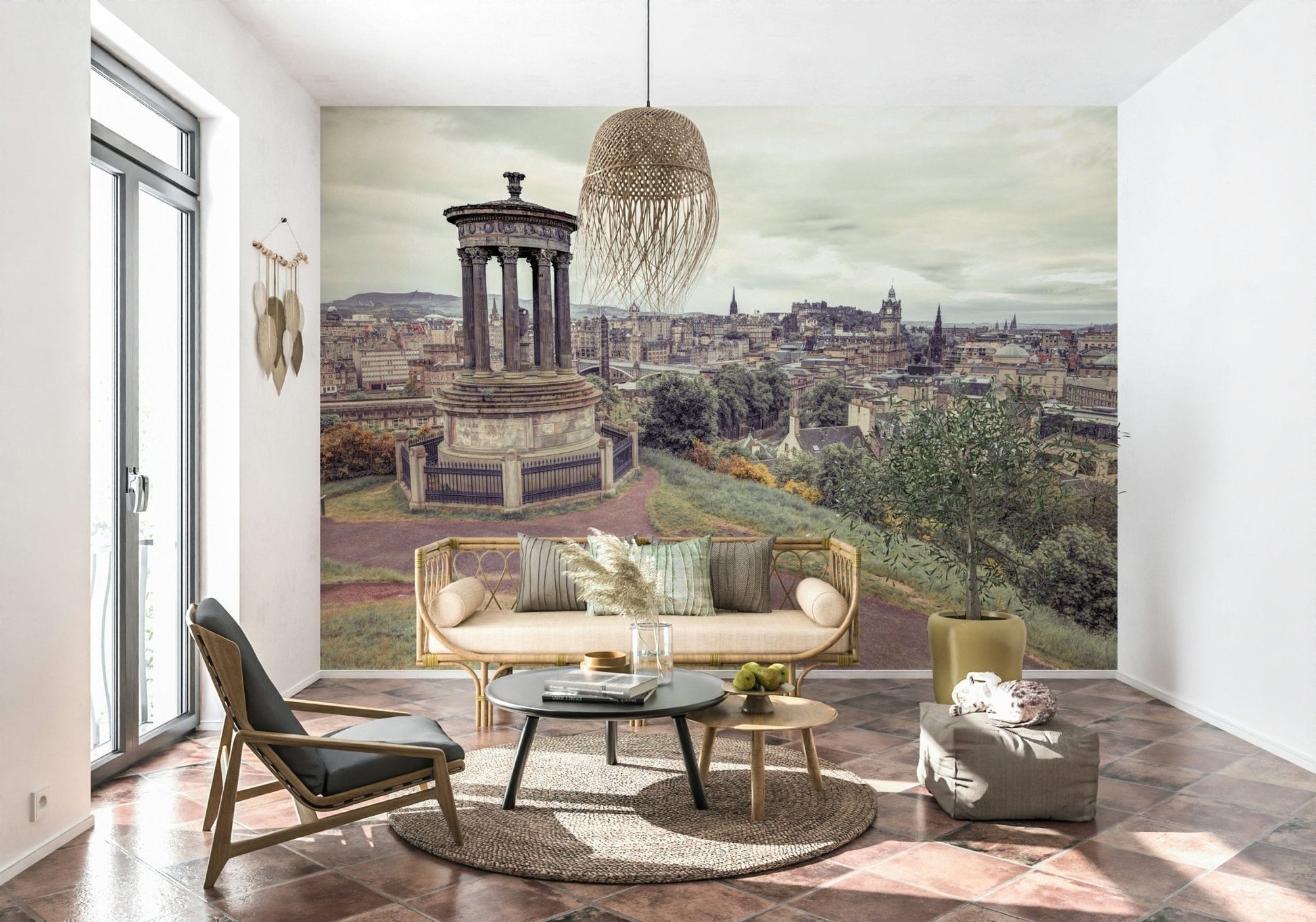 Calton Hill perspective wallpaper, showing Edinburgh's beauty.