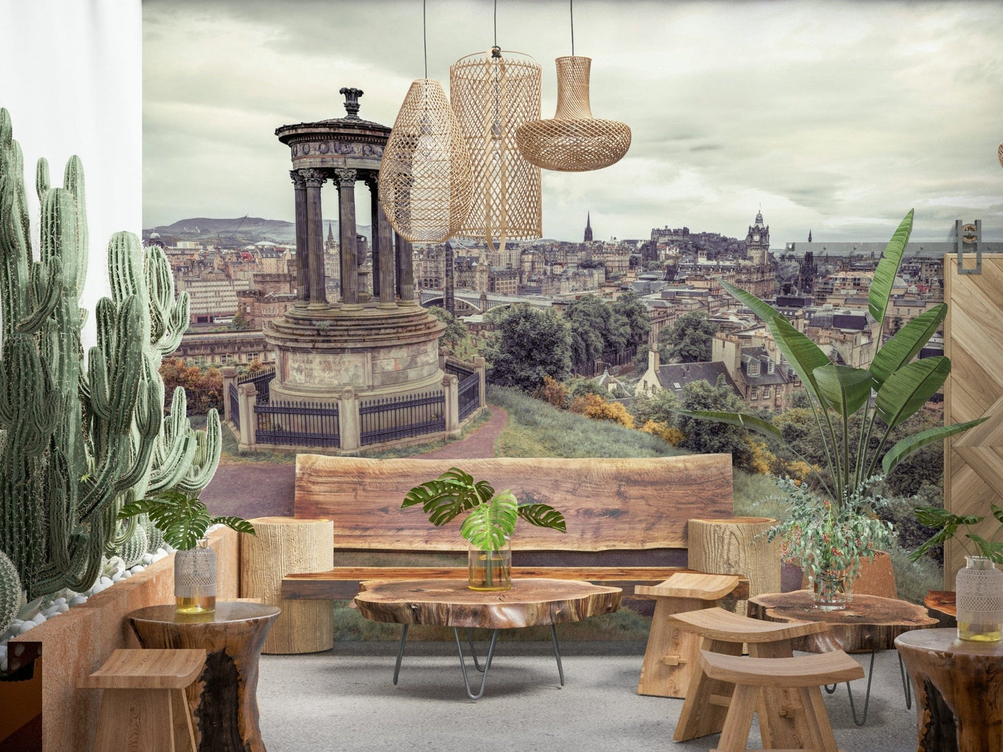 Captivating Edinburgh Vista wall decor, rugged hill path leading down.