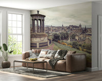 Stone column structure overlook, Edinburgh Vista wall mural.