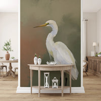 Egret Elegance Wall Mural