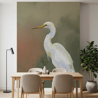 Egret Elegance Wall Mural
