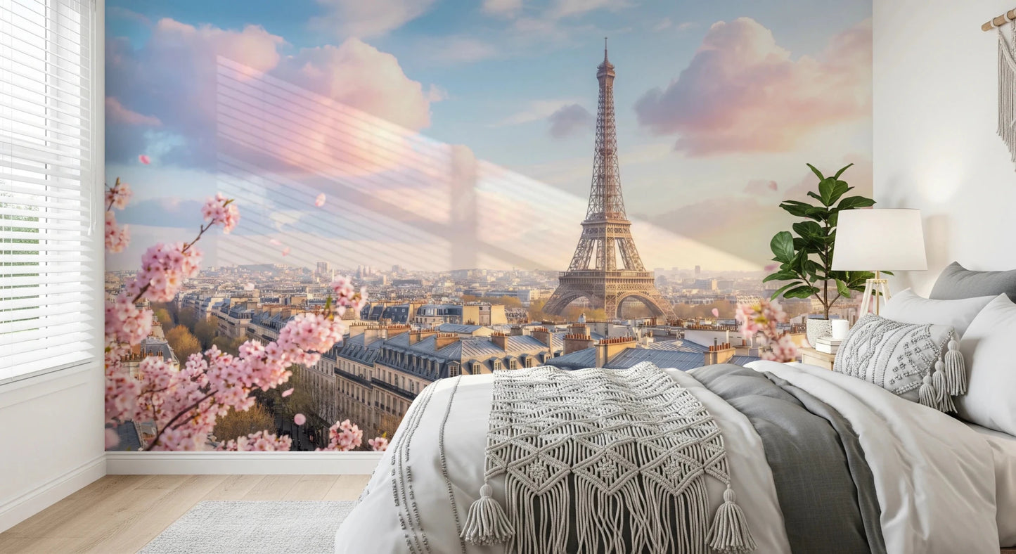 Eiffel Bloom Wall Mural
