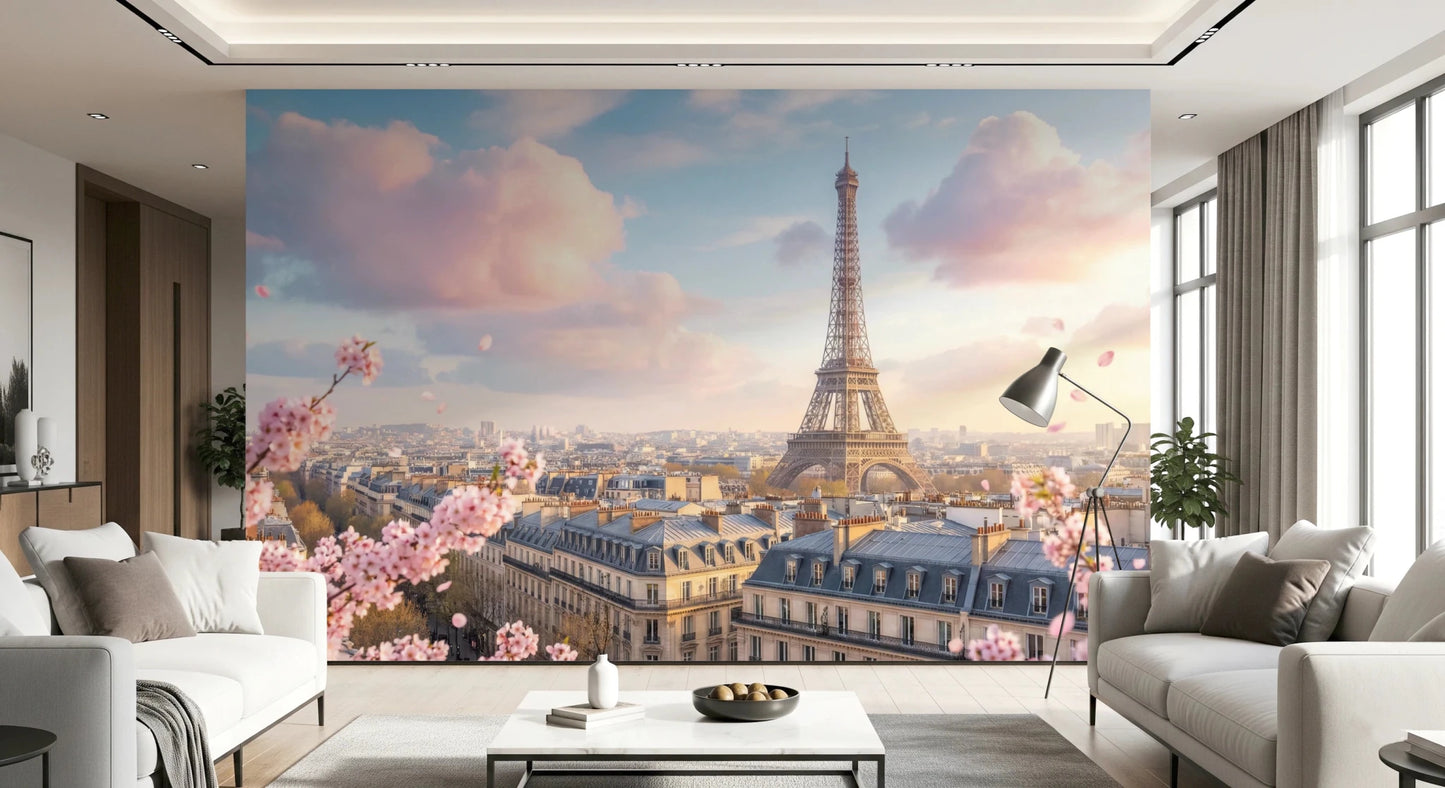 Eiffel Bloom Wall Mural