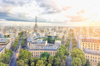 Eiffel's Dawn Wall Mural