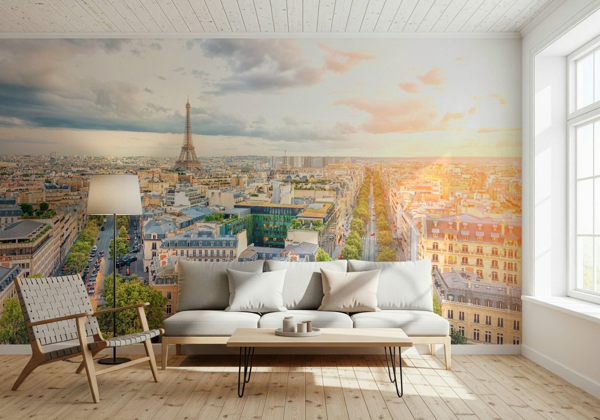 Eiffel's Dawn Wall Mural