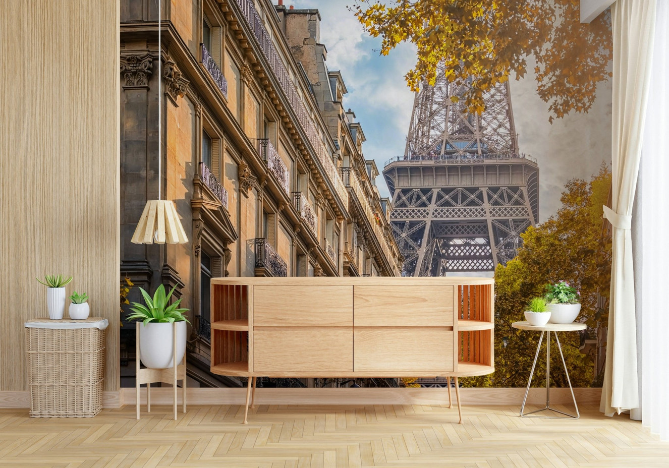 Eiffel's Golden Hour Wall Mural