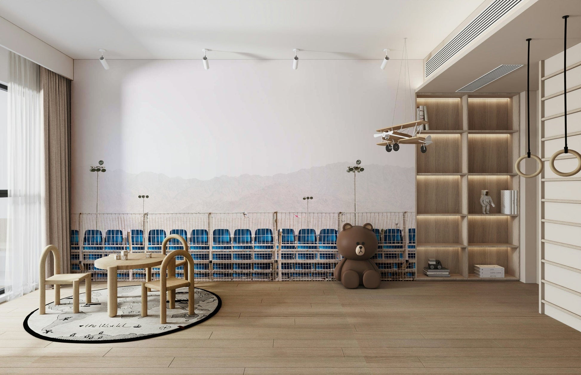 A contemplative desert view wallpaper mural for a feature wall.

