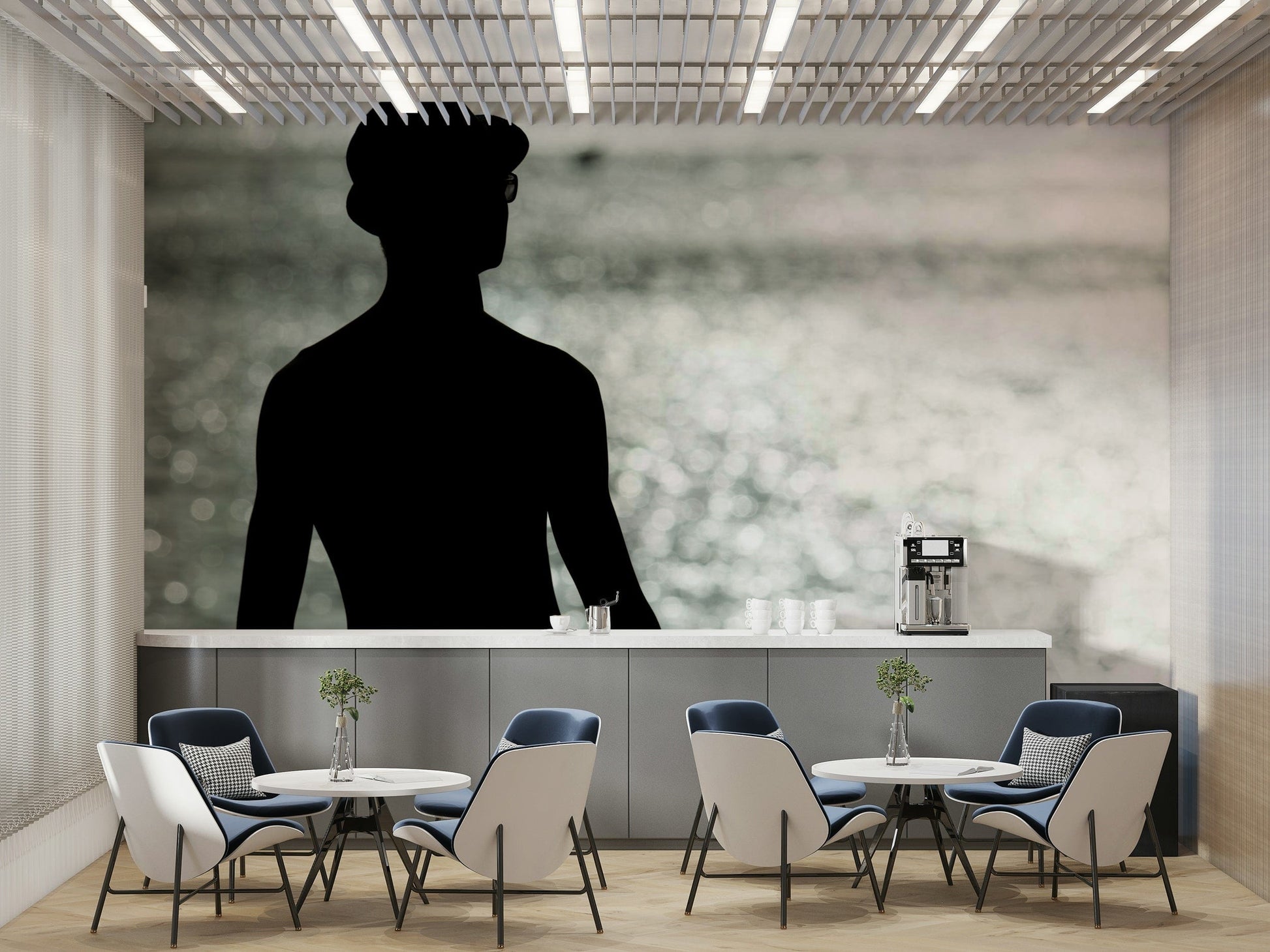 A contemplative desert mountain wallpaper mural for a feature wall.

