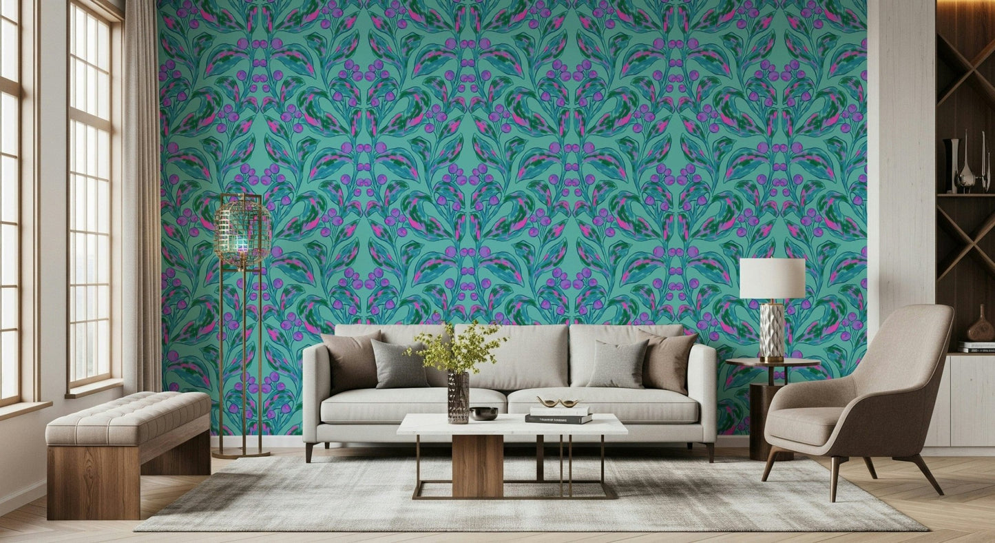 Electric Berries and Bloom Wallpaper⁠