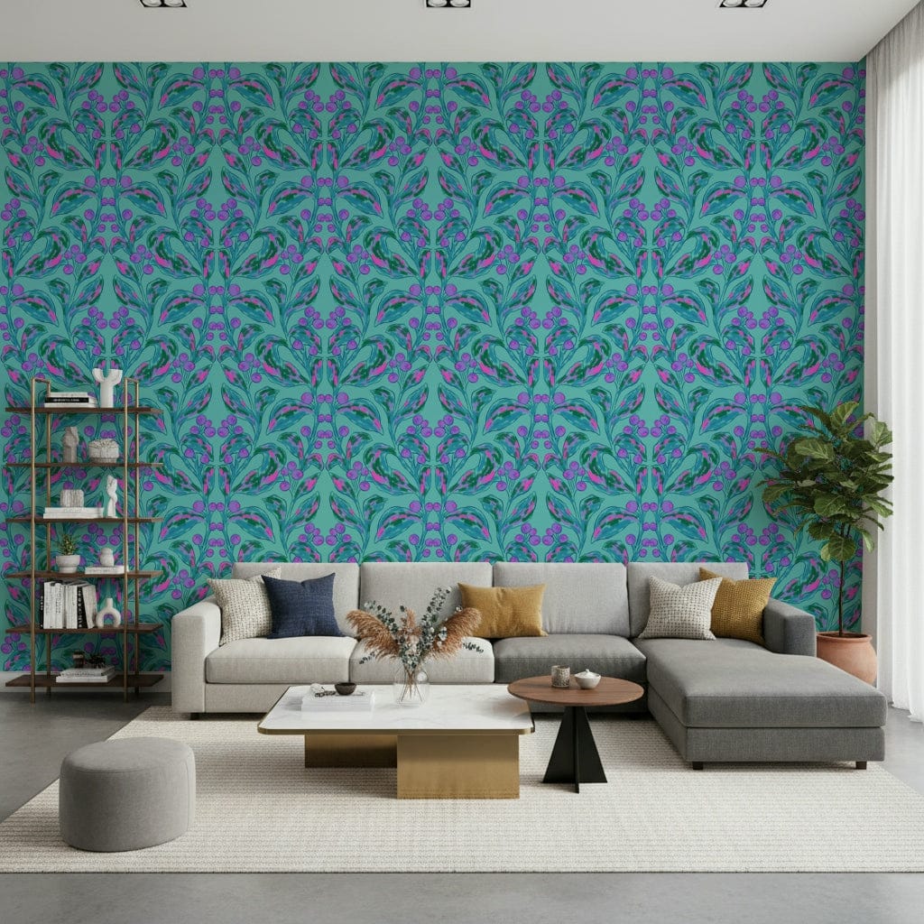 Electric Berries and Bloom Wallpaper⁠
