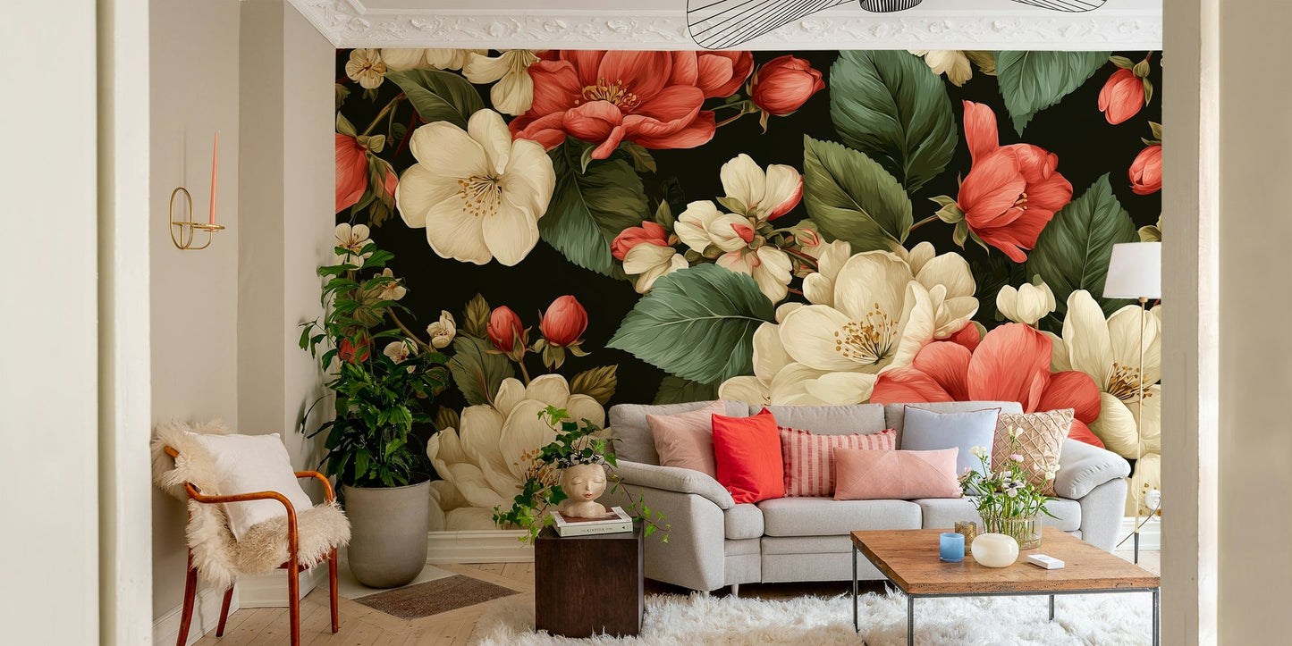The mural covers a significant wall area.
