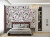 Beautiful orchid wall mural bringing elegance to interiors.

