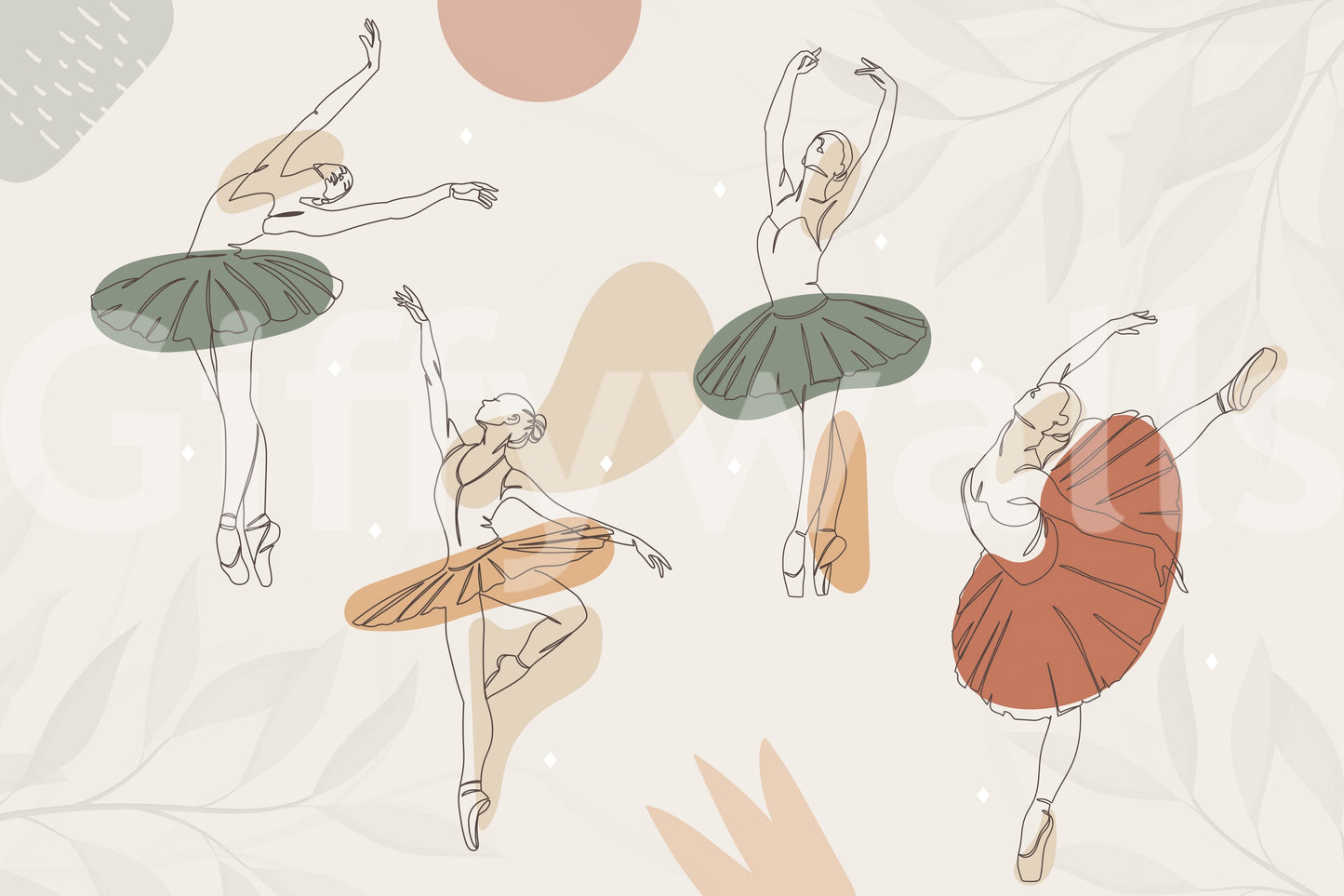 The style is a soft-focus illustration or a painterly design.

