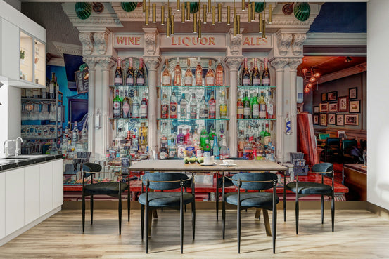 Fine Spirits Elegant fancy lounge mural