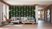 Classic wallpaper with a glamorous swan design

