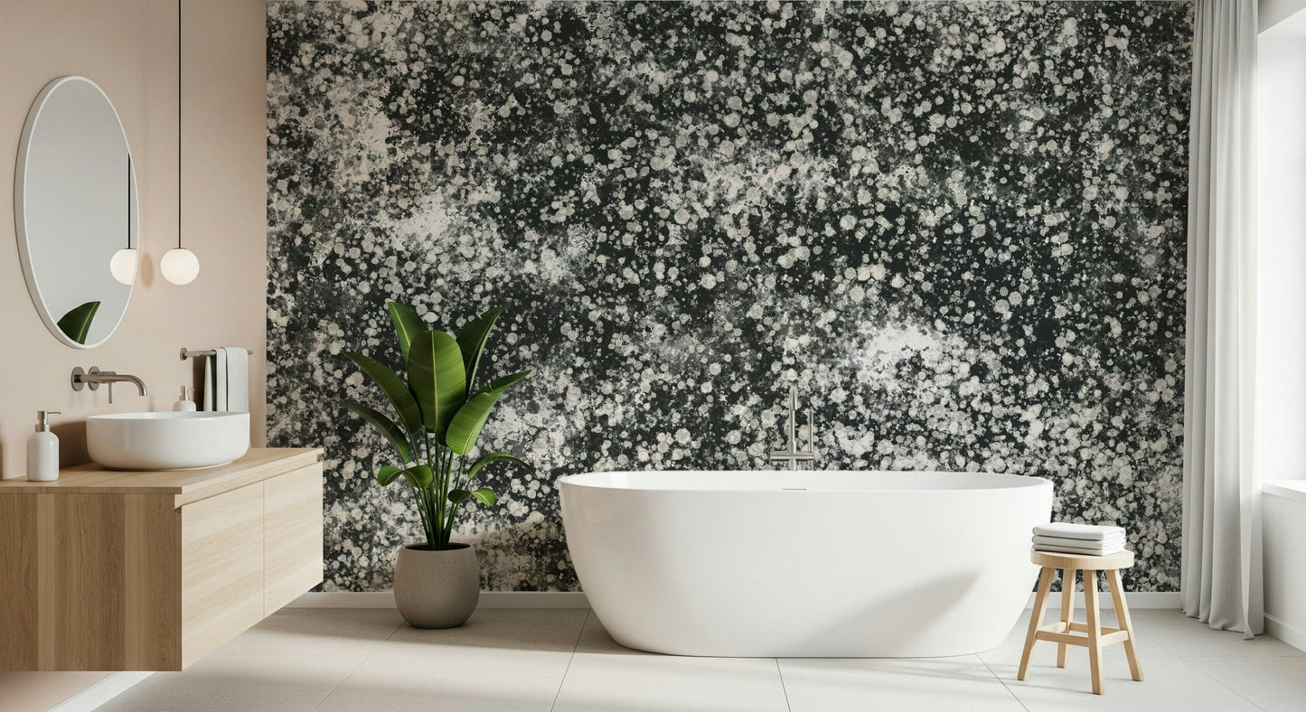 A beautiful modern art wall mural for a living room.