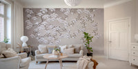 Floral Branches Mountain Wall Mural - Giffywalls