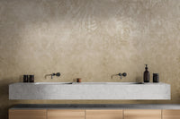 Victorian style gold damask wallpaper design
