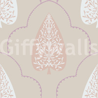 Peaceful Elegant Foliage blossom trail repeating artwork covering.