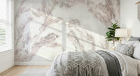 A calming granite pattern wallpaper mural that defines a space.