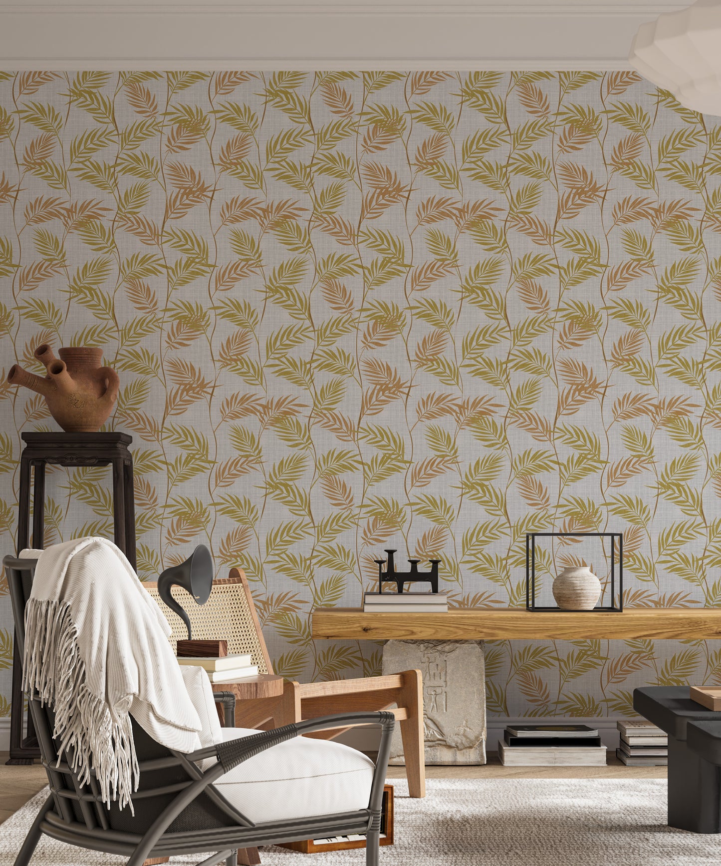 Elegant Palm Leaves Wallpaper