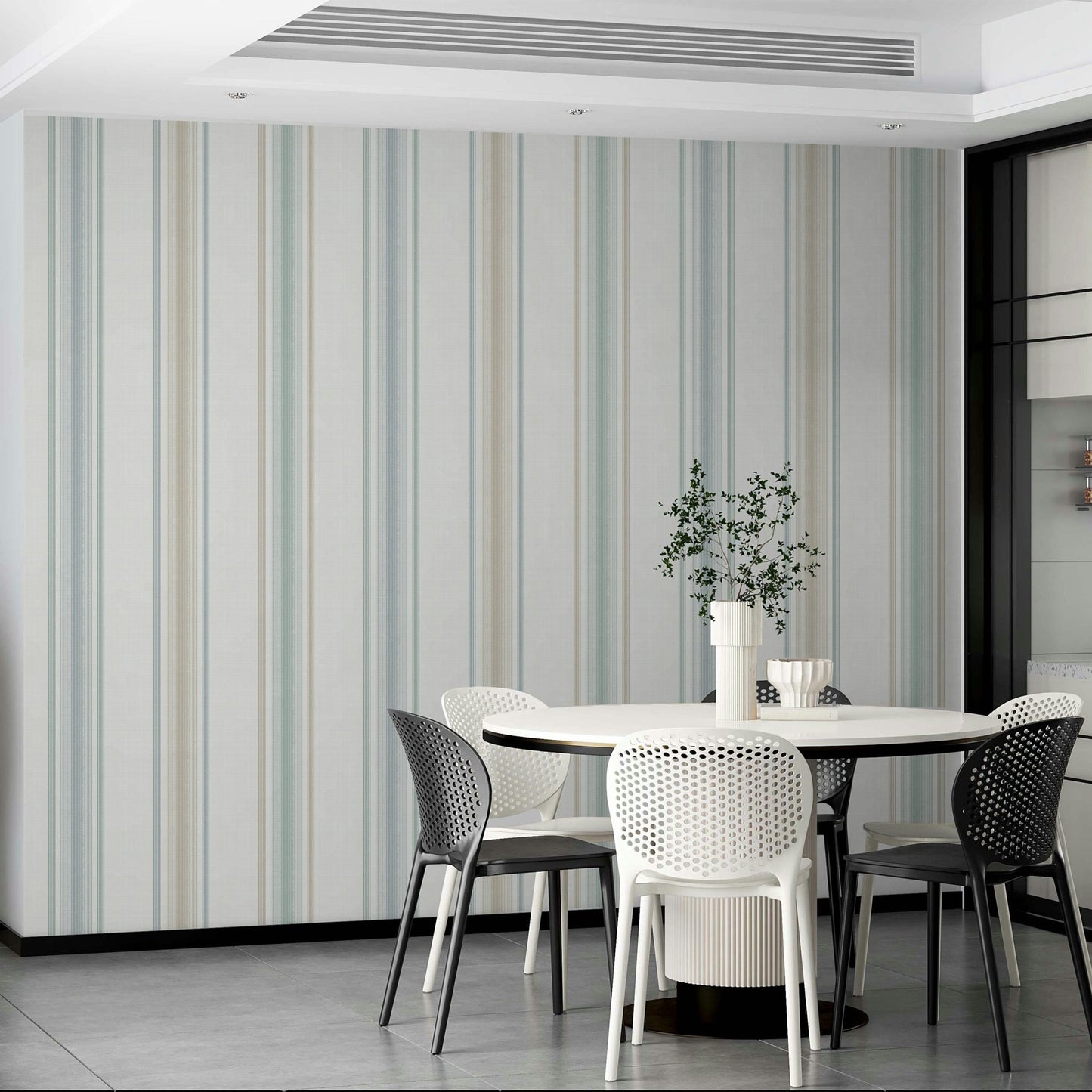 Serene beach-inspired striped design
