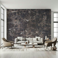 Contemporary abstract wall mural with marble vein textures