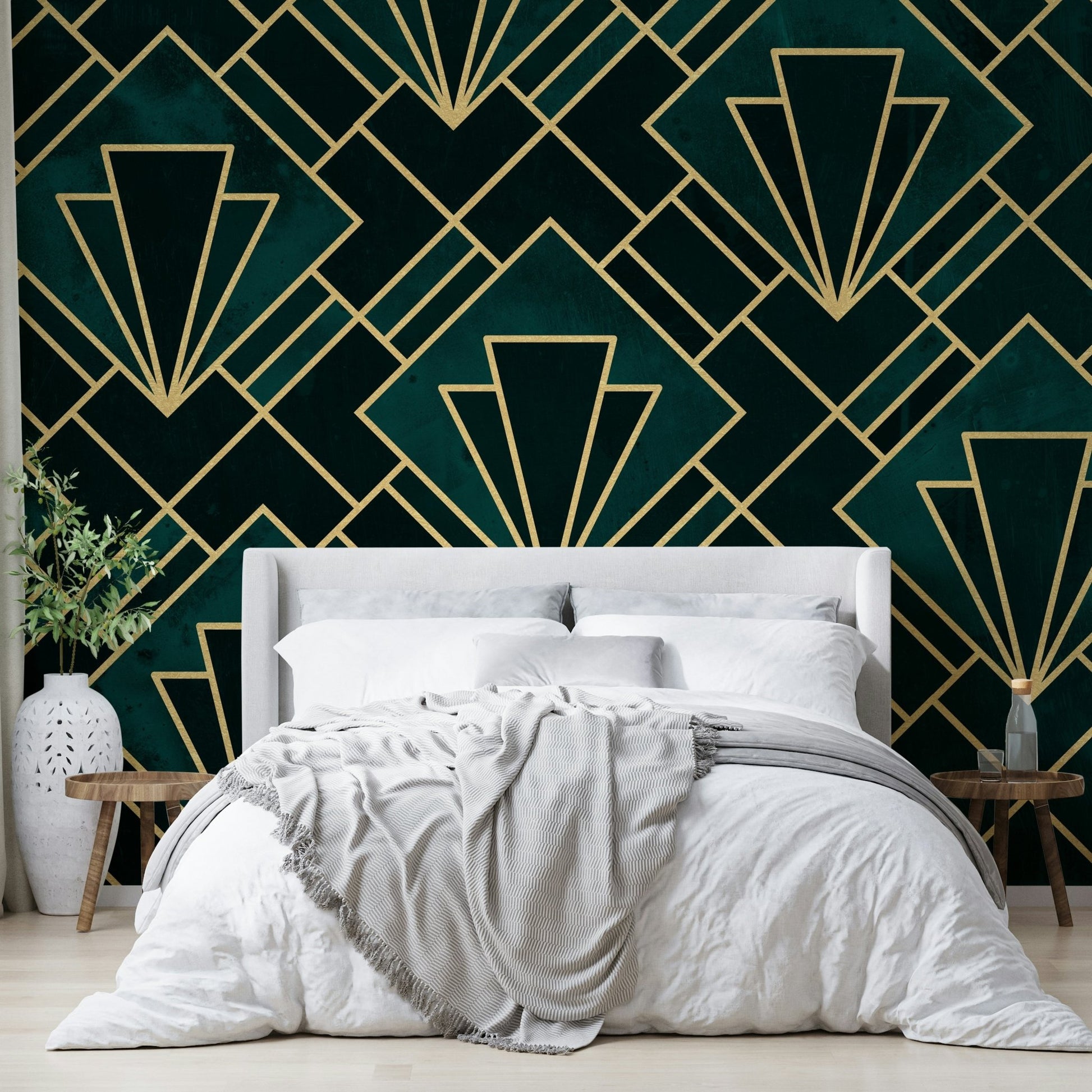 Bold and sophisticated Art Deco mosaic wall mural for rooms.

