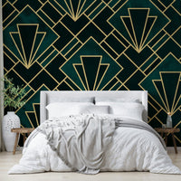 Bold and sophisticated Art Deco mosaic wall mural for rooms.

