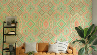 Serene abstract scene with friendly shapes

