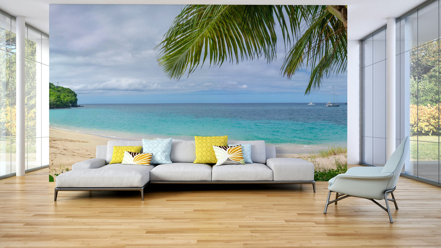 A calm and serene wall covering.

