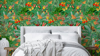 Emerald Enchantment Tropical Botanical wallpaper featuring lush greenery

