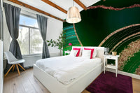 A close-up of the delicate gold and crystal texture.

