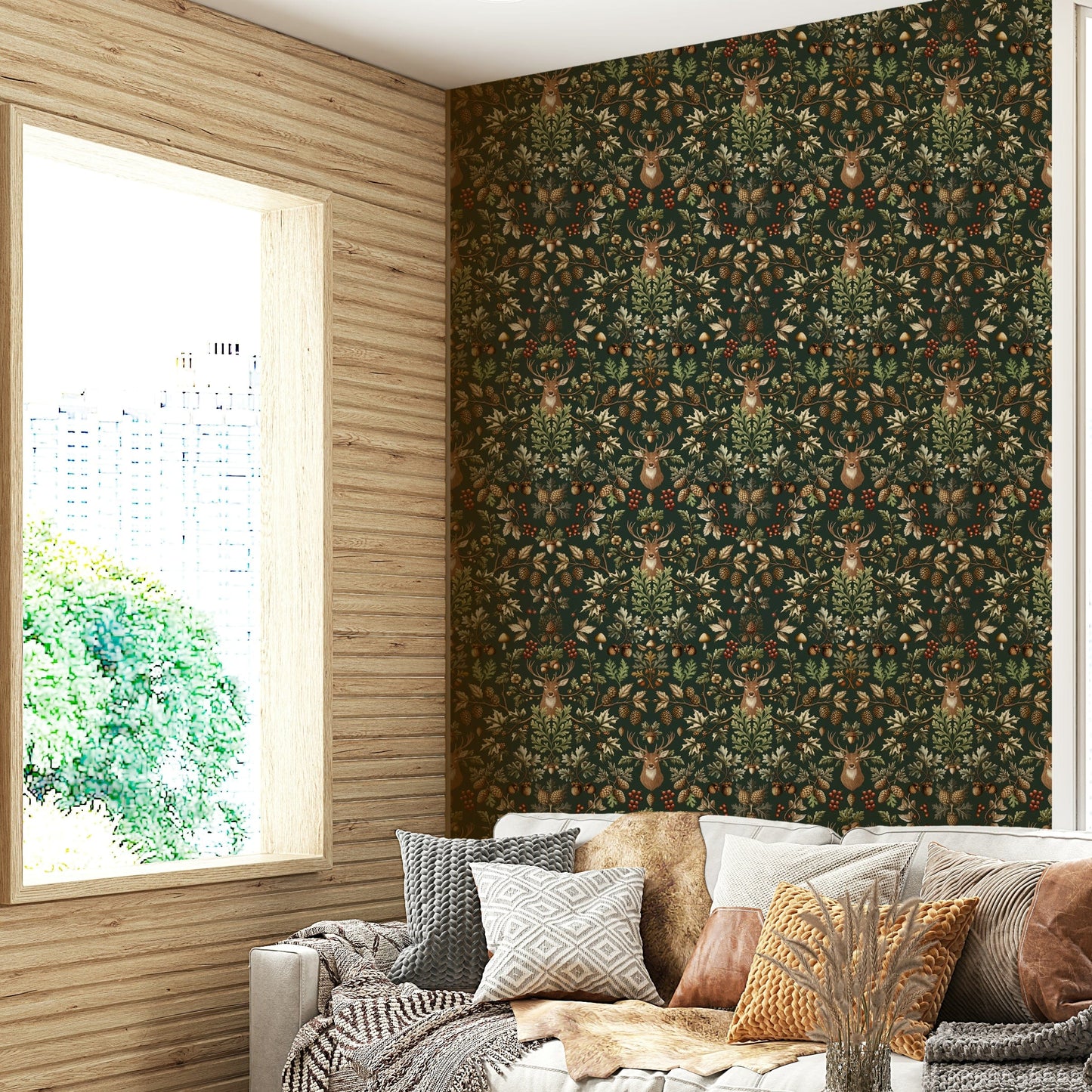 The colors are a high-contrast deep emerald green and a lighter shade.
