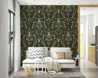 The design features detailed drawings of leaves, plants, and woodland birds.
