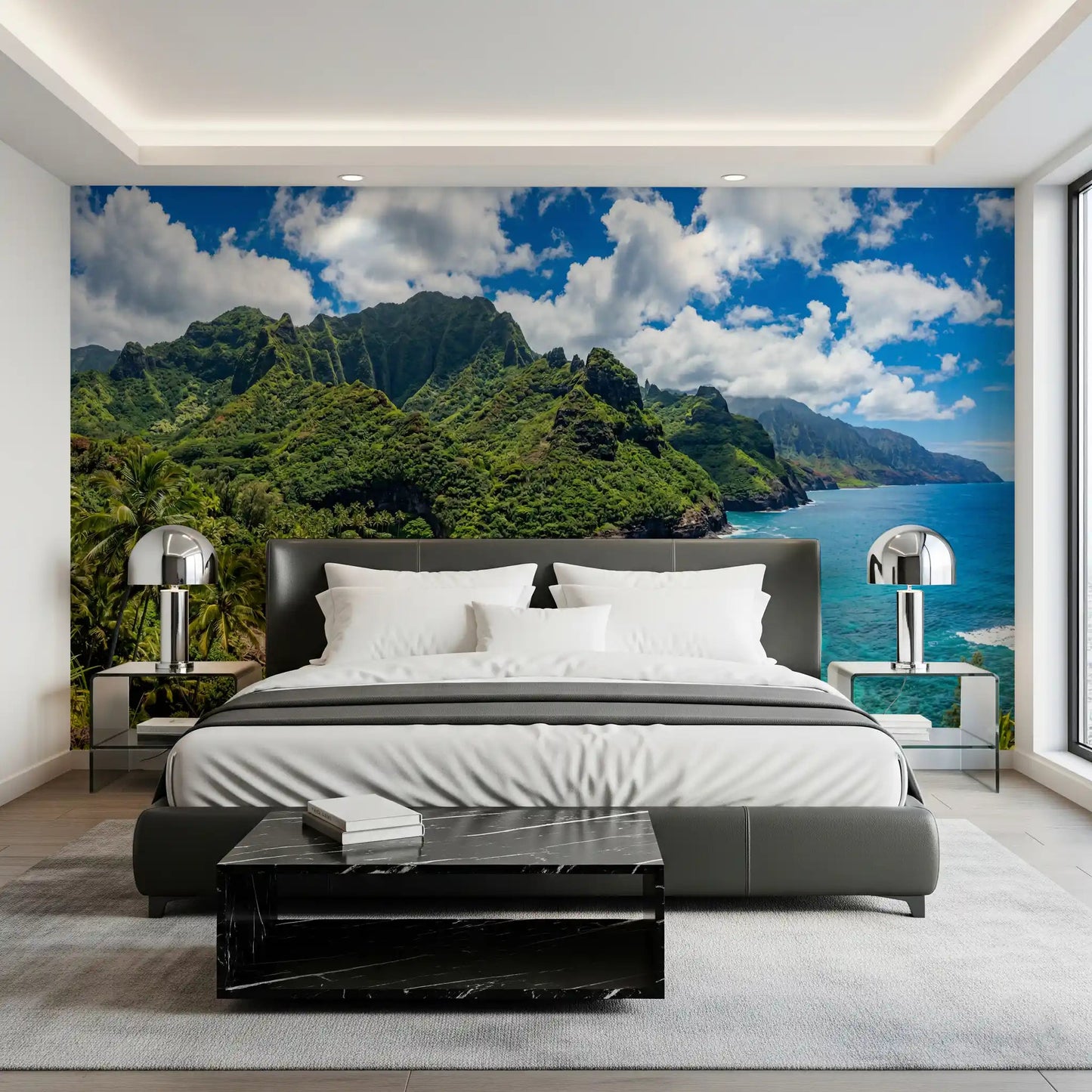 Ocean view wall mural emerald hills blue shoreline