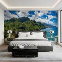 Ocean view wall mural emerald hills blue shoreline