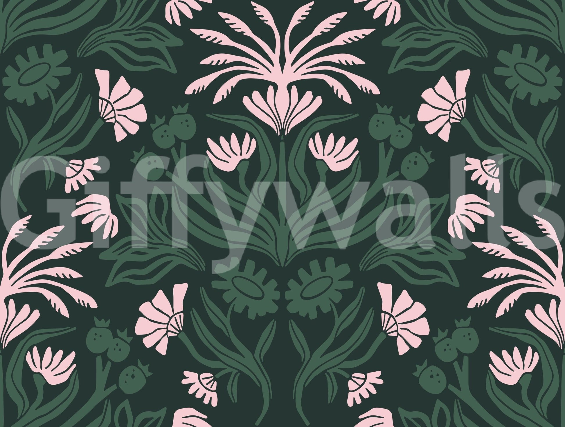 Graceful floral wallpaper for creating a calming ambiance

