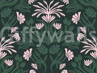 Graceful floral wallpaper for creating a calming ambiance

