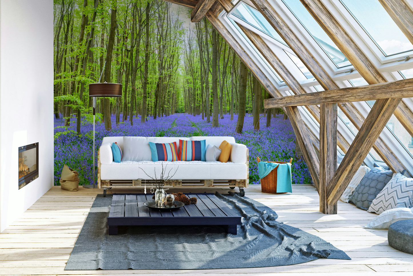 A seamless pattern for a living room or bedroom.

