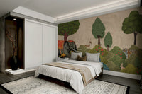 An artistic nature inspired mural for home decor.

