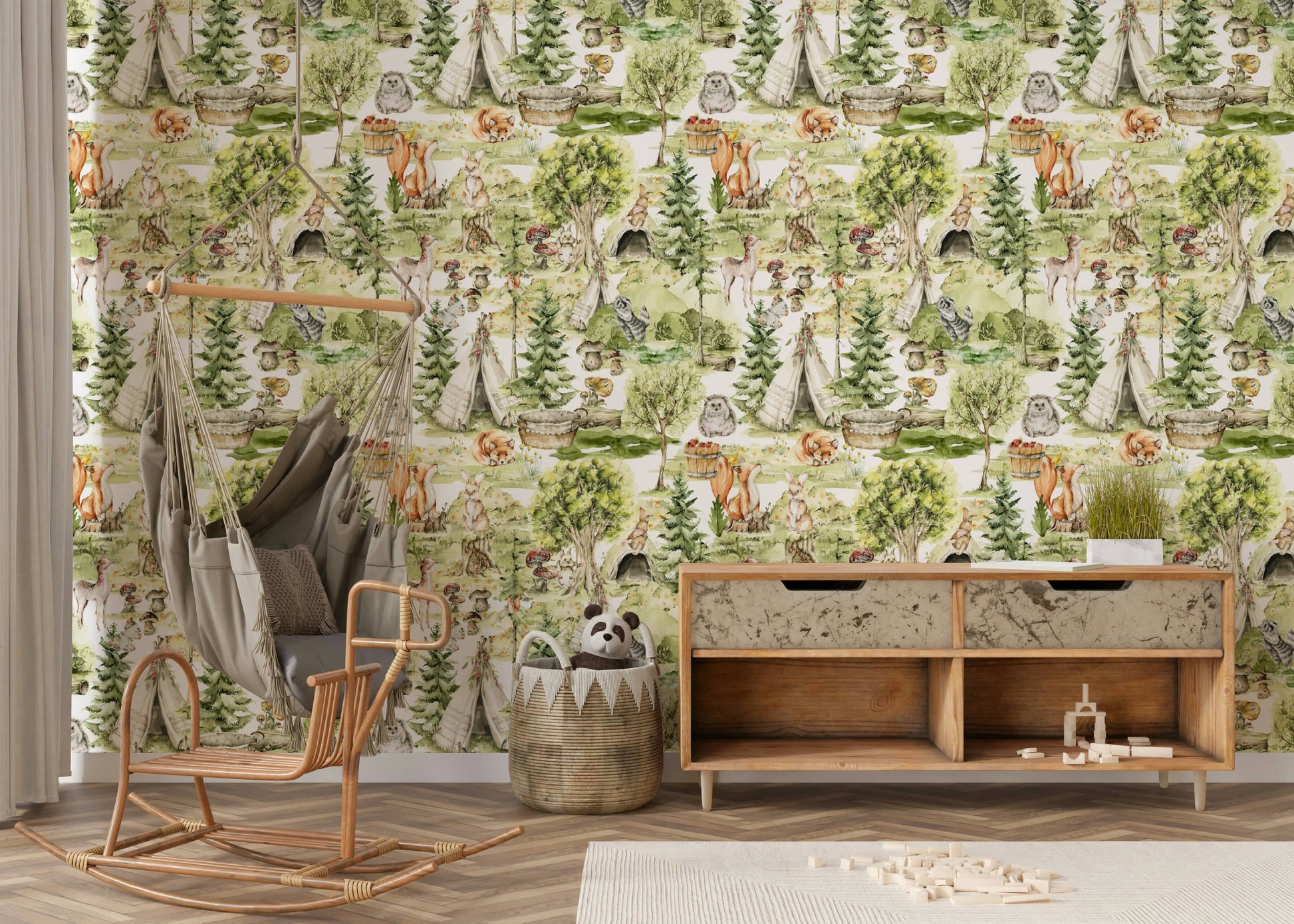 Forest friends Enchanted Forest Tales decorative paper.